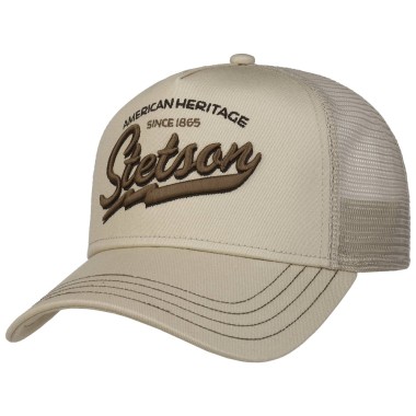 Czapka z daszkiem trucker cap american heritage classic kremowa | Stetson